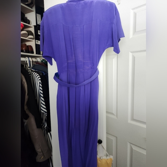 Vtg Maggie London Women’s 100% Silk Size 10 Lavender Dress - Picture 2 of 8